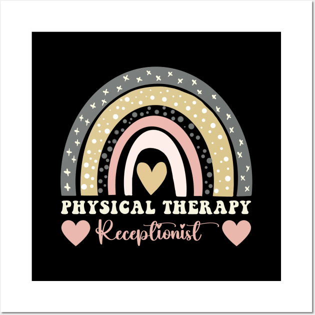 Thank you Physical therapy receptionist Rainbow Wall Art by Printopedy